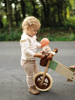 Houten loopfiets - driewieler - Maxi Karamel Bruin