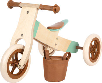Houten loopfiets - driewieler - Maxi Karamel Bruin