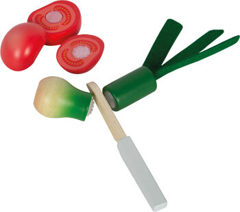 Houten Fruit- en groenteset -  snijdbaar met klittenband
