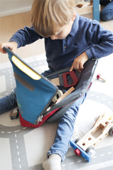 Houten Brandweerwagen met draaiende ladder