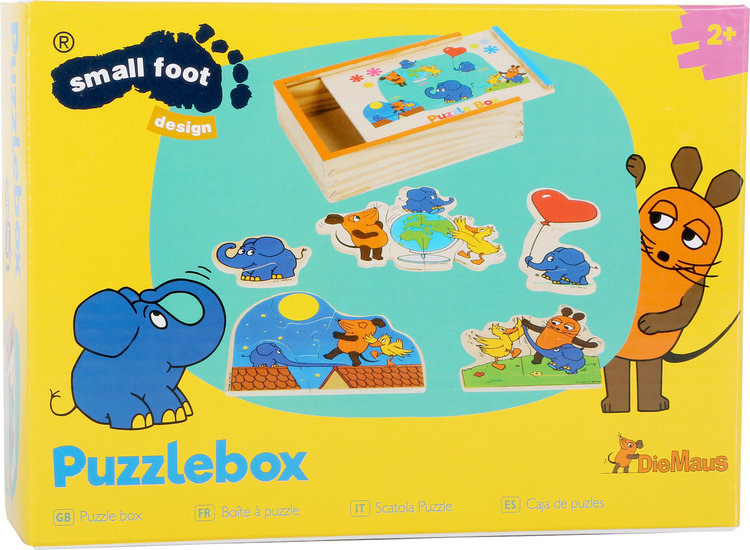 Puzzelbox met de kleine olifant en de muis