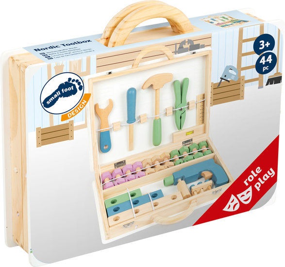 Houten speelgoed toolbox - Nordic