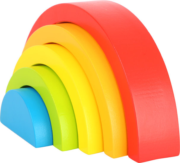 Houten bouwblokken - regenboog