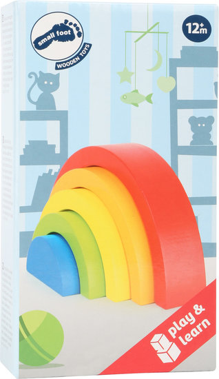 Houten bouwblokken - regenboog