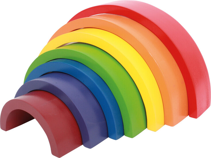 Houten regenboog blokken - Large - 7 kleuren