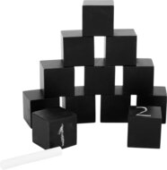 Schoolbord bouwstenen - zwart - 13 stuks