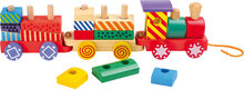 Trekfiguur houten trein &quot;Bright Colours&quot;