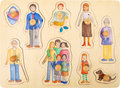 Family en vrienden noppenpuzzel - hout Family en vrienden noppenpuzzel - hout