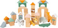 Dieren houten bouwstenen - 50-delige set Dieren houten bouwstenen - 50-delige set
