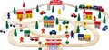 Houten treinbaanset XXL - 100 stuks - spoorwegen Houten treinbaanset XXL - 100 stuks - spoorwegen