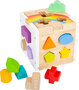 Houten vormenstoof kubus - Multi kleuren
