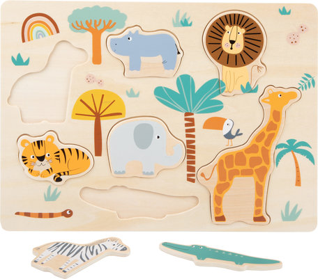 Safari dieren - Houten puzzel