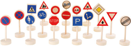 Verkeersborden set - 18 stuks