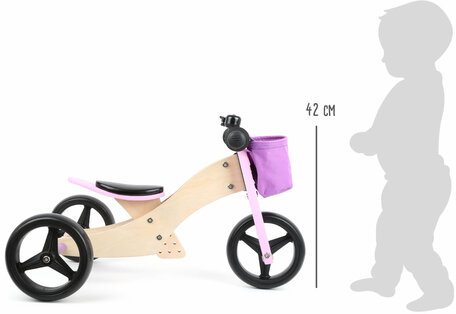 Trainingsfiets 2-in-1 Trike Roze