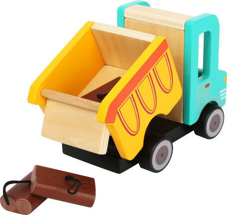 Houten vuilniswagen truck