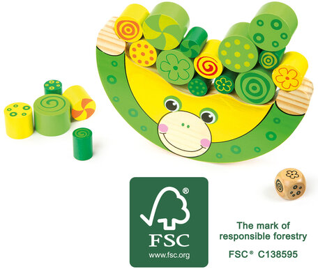 Balancerend speelgoed - De kikker - Groen - FSC