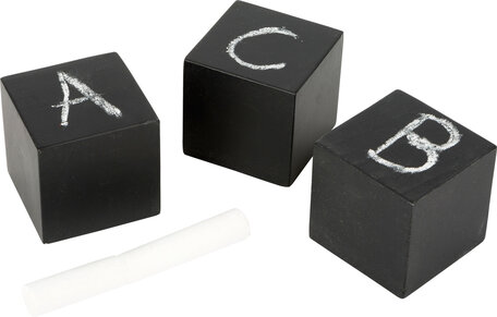 Schoolbord bouwstenen - zwart - 13 stuks
