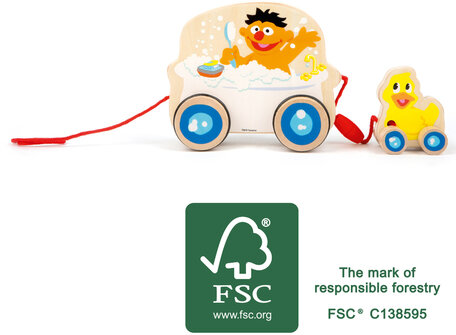 Trekfiguur SESAMSTRAAT - Bad met eend - FSC