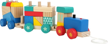 Trekfiguur Houten trein - Multi kleuren