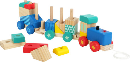 Trekfiguur Houten trein - Multi kleuren