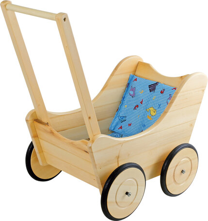 Houten poppenwagen 