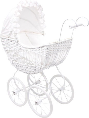 Houten vintage poppenwagen 