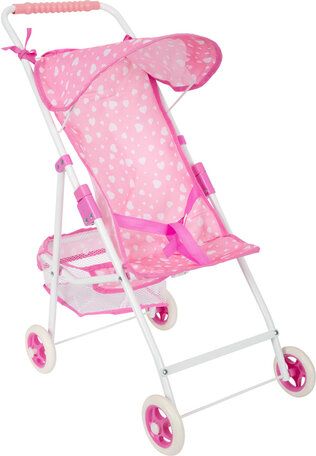 Poppenwagen/Buggy - Roze - lichtgewicht