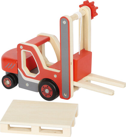 Houten Heftruck met pallet - Werkvoertuig